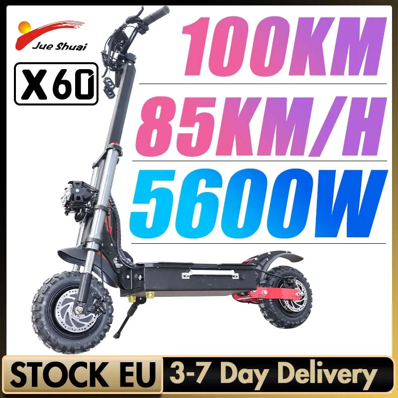 

EU STOCK 100KM Long Range Powrful Electric Scooter 5600W Dual Motor Folding E Scooter 100KM Long Range Patinete Elétrico Adullto