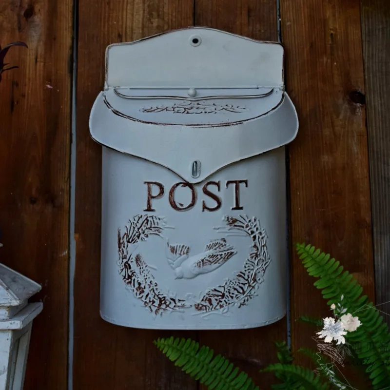 Пасторальный Блокируемый Железный почтовый ящик винтажный металлический ручной