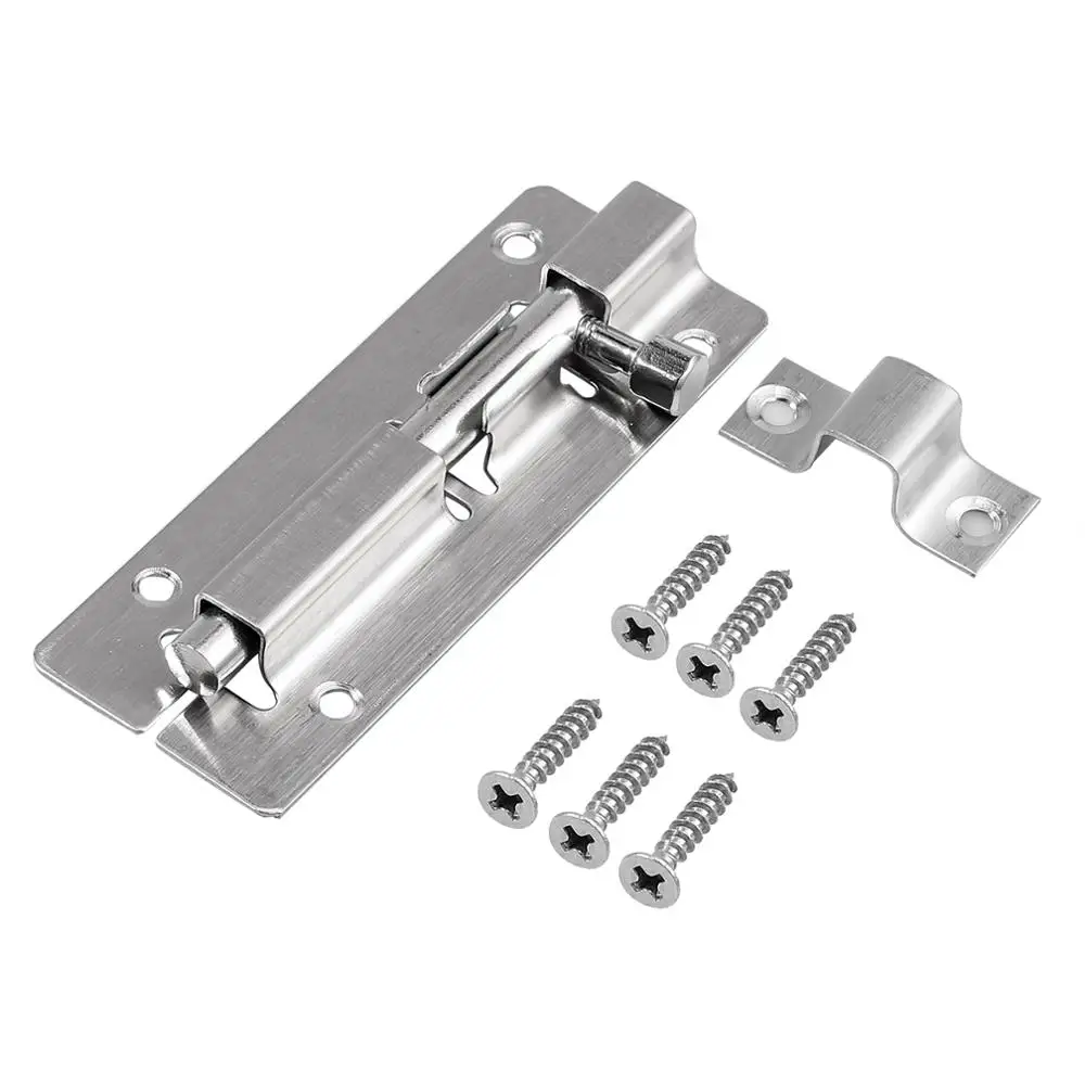 Neoteck 4 Pcs Inch/ 8 Inch Tower Bolt With Screws Stainless Steel Lock Latch Catch Slide Security Door Barrel For |