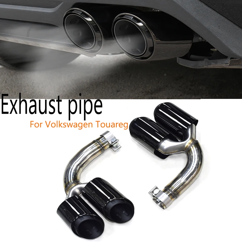 

Car Accessories Exhaust Tip for Volkswagen Touareg 2.0t 3.0t in 2019-2020 Black stainless steel Muffler tip Car Exhaust pipe