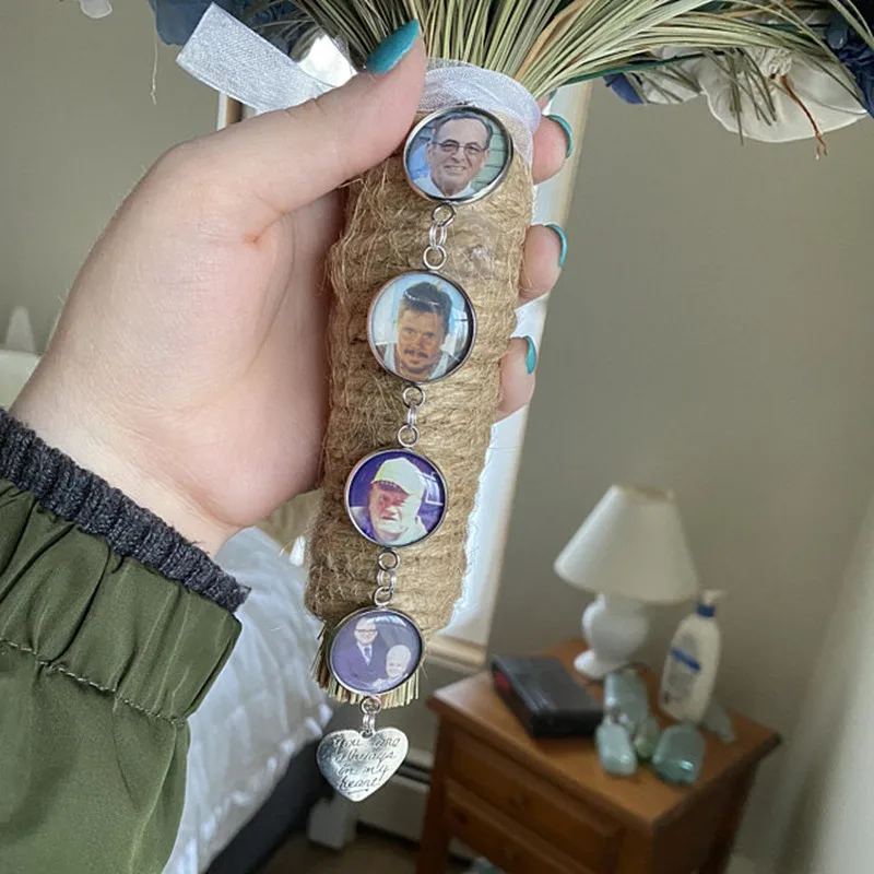 Шарм на память для свадебного букета шармы с фотографиями заказ от 1 до 5 круглый