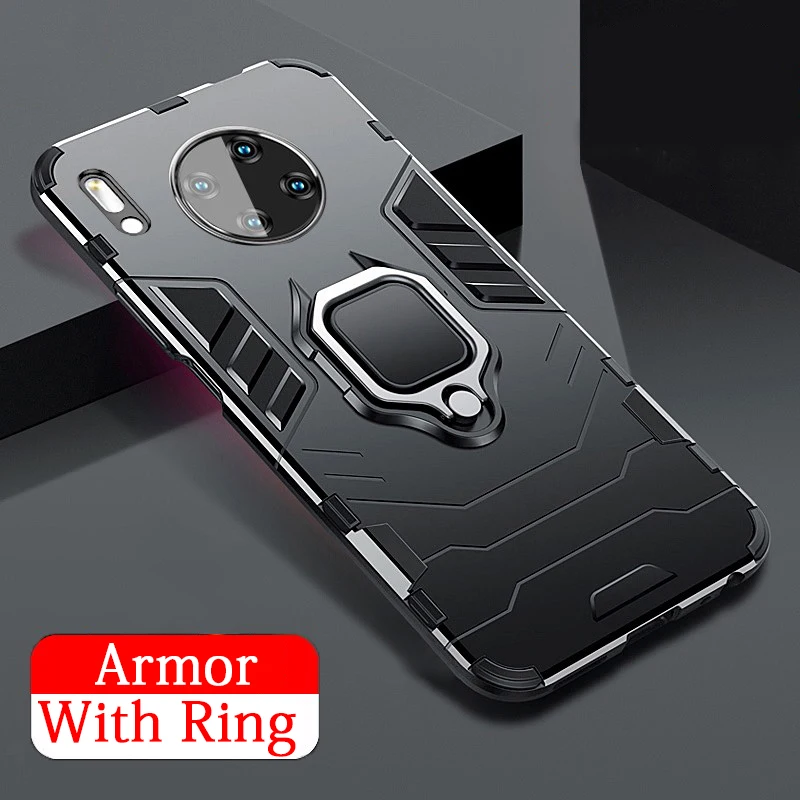 Бронированный чехол для телефона Huawei P20 P30 lite P40 Pro Plus Mate 40 9 30 20 X с магнитным кольцом