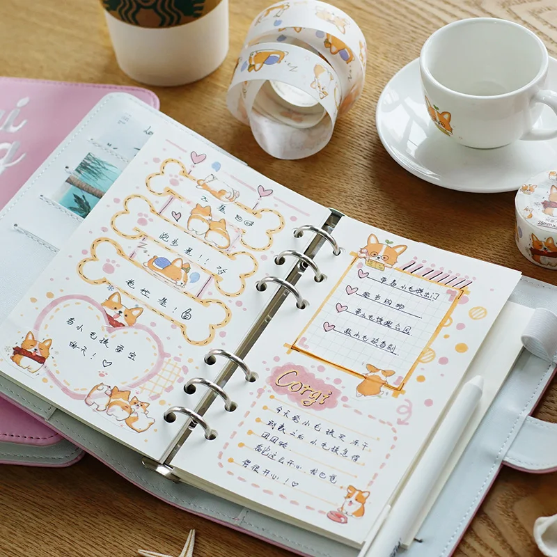 1 шт. 2 5 см х м милая собака и скотч с принтом &quotКошка&quot набор японский бумажный