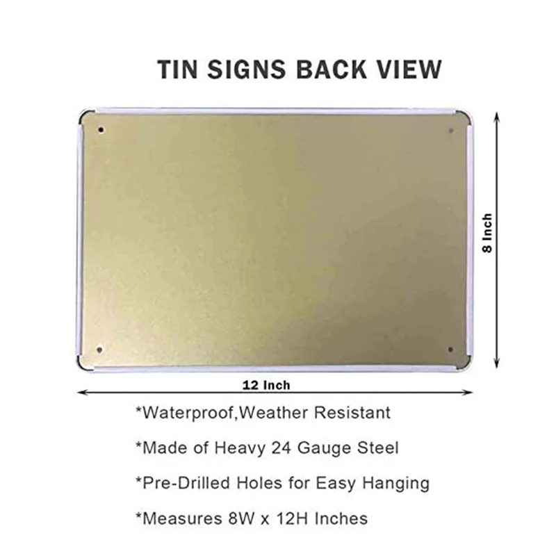 

Bar Bistro Corridor Wall Retro Decorative Metal Plate Welcome To Our Backyard Bar Proudiy Serving Whatever You Baing 20x30cm