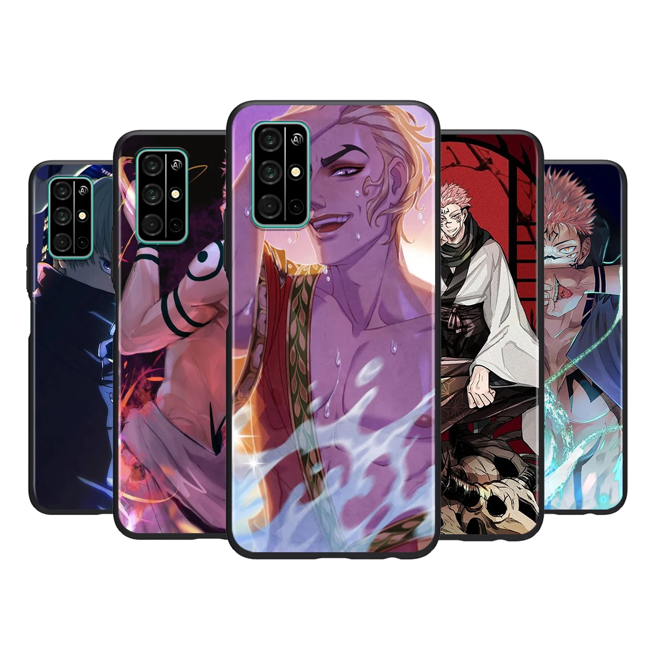 

Cartoon Anime Jujutsu Kaisen For HUAWEI Honor 50 30 V30 20 View 20 20E X10 10 Pro SE Lite 5G Silicone Black Soft Phone Case
