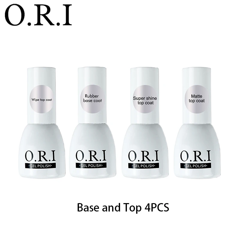 Base Top 4PCS ORI основа и верхнее покрытие гель лак для ногтей 8 мл Прозрачный отмачиваемый УФ светодиодный Гель-лак для ногтей матовый топ базовый праймер - Цвет: Base Top 4PCS