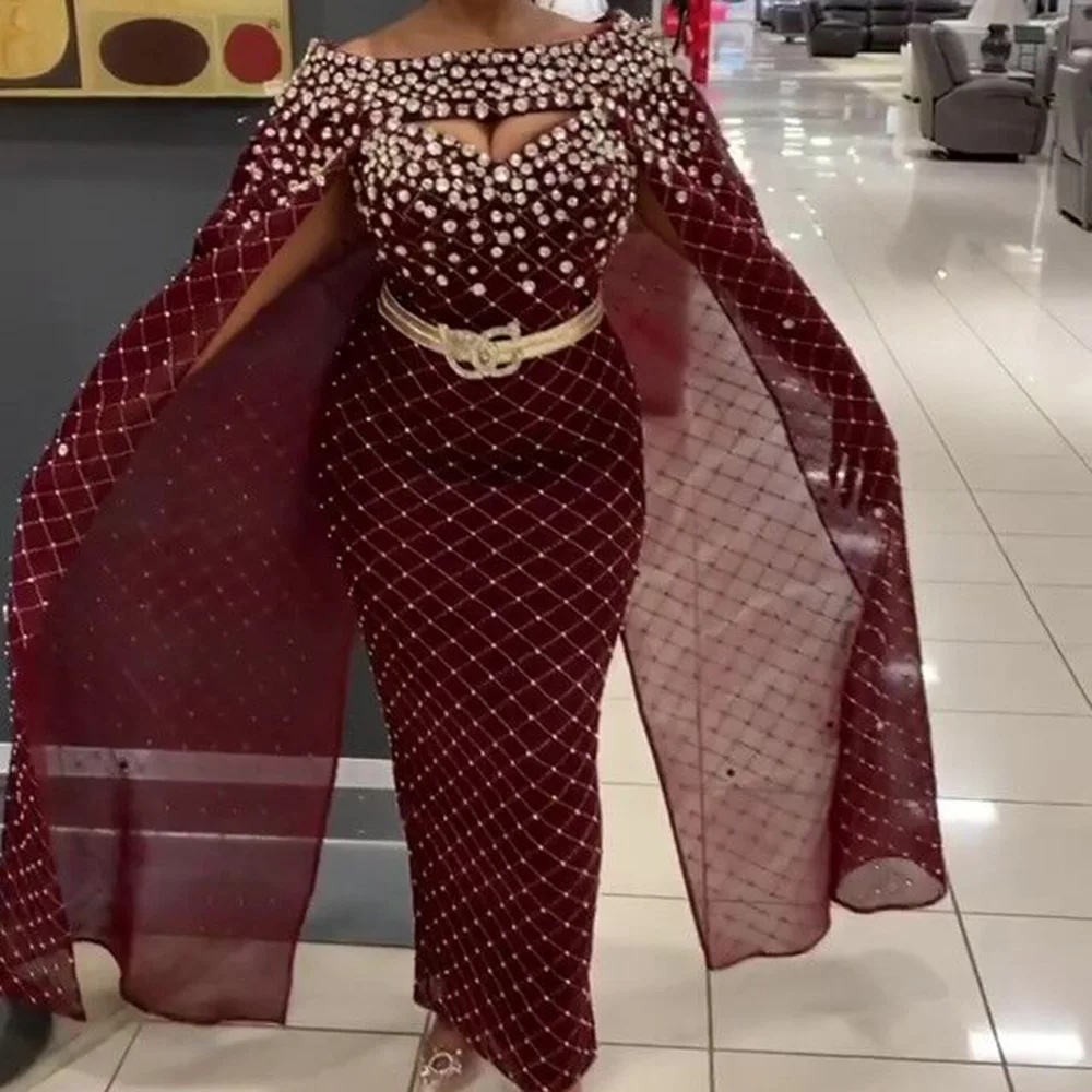 Блестящее облегающее длинное вечернее платье с блестками женские Роскошные