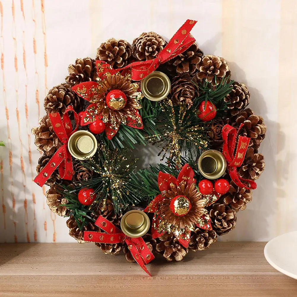 2020 Рождественские венки искусственный созданный вручную гирлянда на дверь