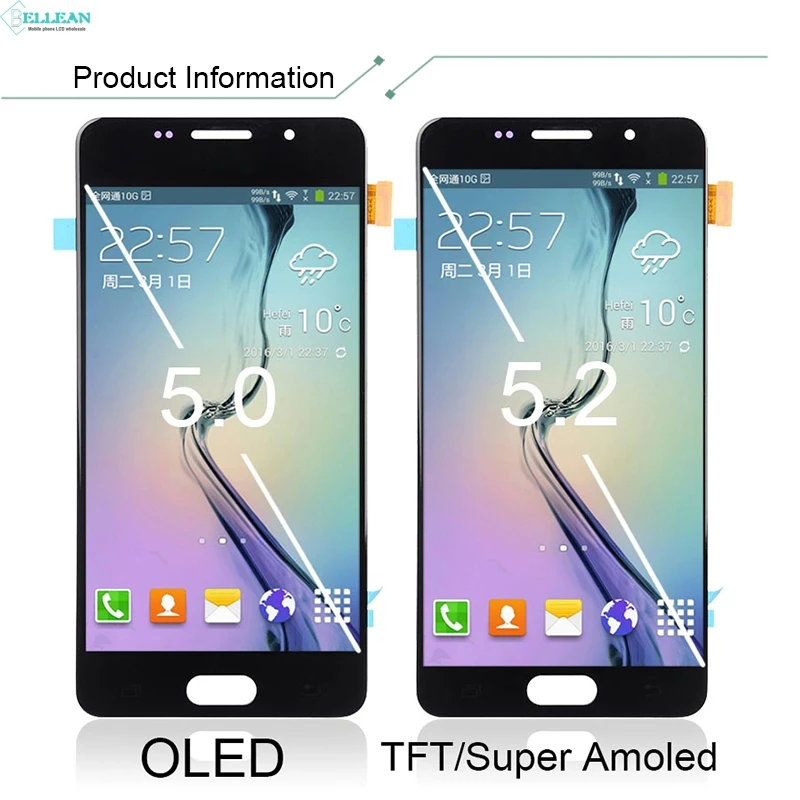 Catteny скидка Super Amoled для samsung Galaxy A5 ЖК A510 Дисплей кодирующий преобразователь сенсорного экрана в сборе A510F ЖК-дисплей с рамой