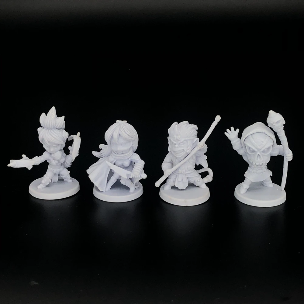 

Arcadia Quest Board Game Figurines Unpainted Figure Diy Model Building Kit Nendroid PVC Miniatures Wargame Figures Toy 12 pieces