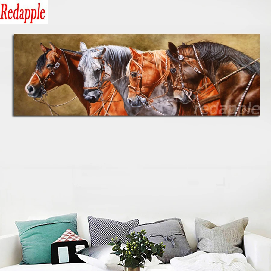 

Horses Big Size Rhinestone painting stitch cross diamond embroidery diamond painting mosaic diamond full drill diy home decor
