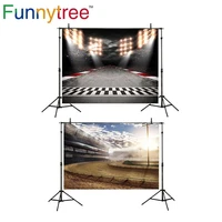 funnytree background studio race sports field car party birthday decor grid backdrop photography banner photophone photozone