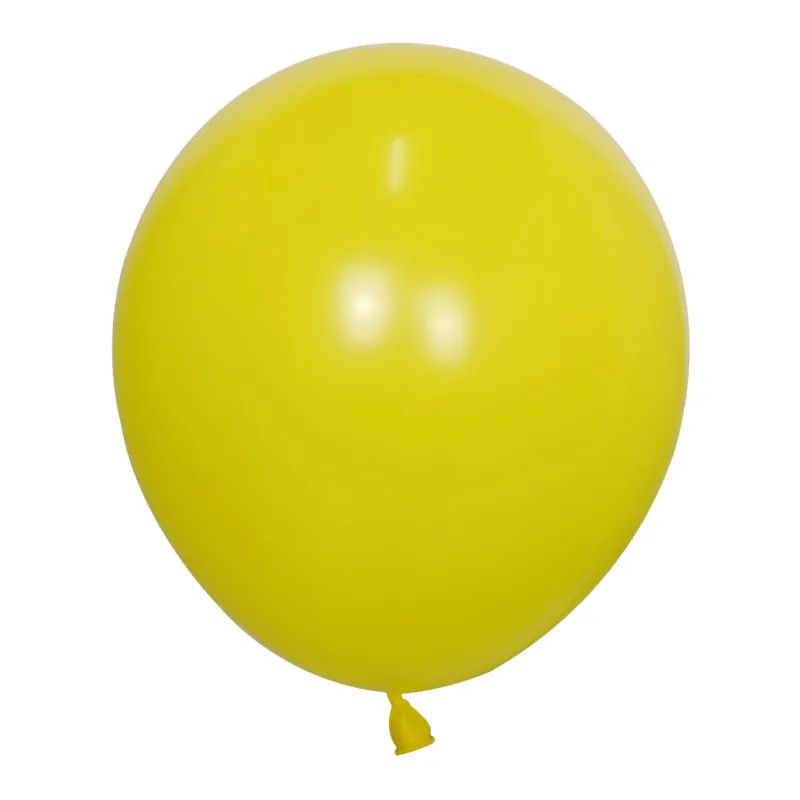 yellow 25 шт./лот, утолщенные 10 дюймов, коричневый, белый цвет, кожа, прозрачный цвет, латекс, Гелиевый шар, украшения для свадьбы дня рождения, игрушки, мяч, подарки - Цвет: yellow