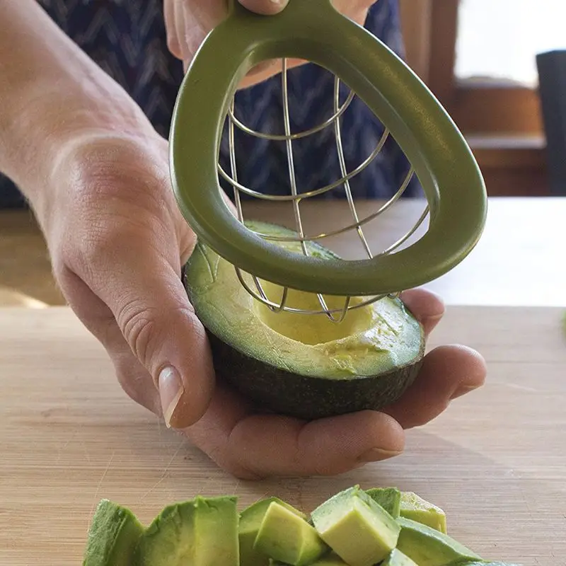 

Kitchen Tools Avocado Slicer Melon Fruits Cutter Cuber Kitchen Hand Tool Gadgets Dice Cube New