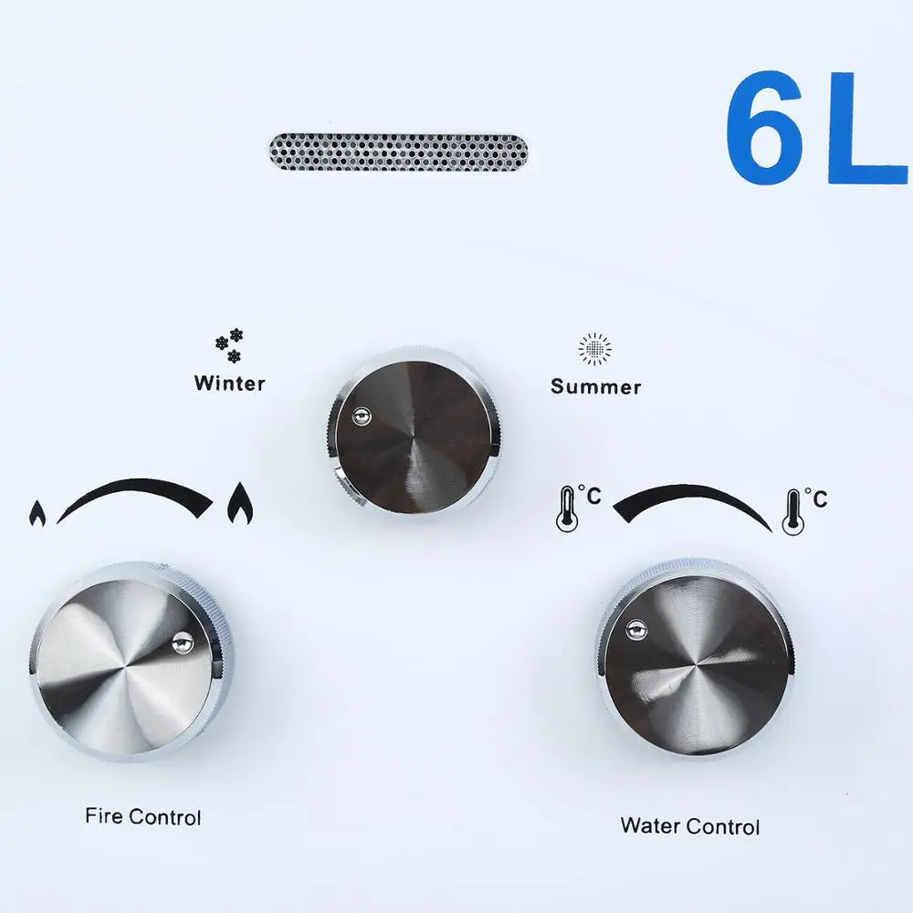 Газовый водонагреватель Honhill 6 л из нержавеющей стали с функциями мгновенный