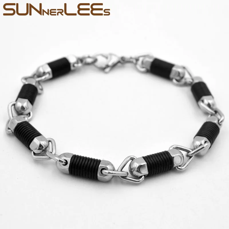 Браслет SUNNERLEES из нержавеющей стали 316L 7 мм Геометрическая цепочка серебристый