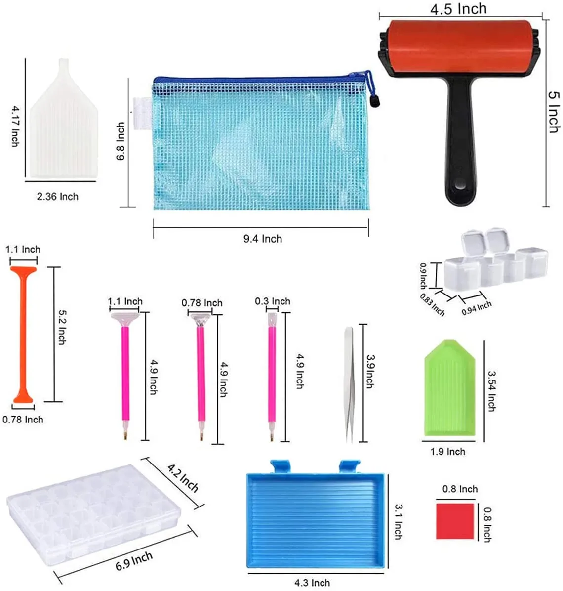 

DIY Diamond Painting Accessories 22 Pieces 5D Diamond Painting Cross Stitch Embroidery Pen Tools Set Accessories Roller Kits