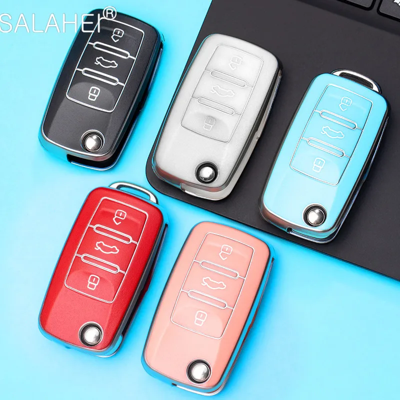 Чехол для автомобильного ключа из ТПУ защитный чехол VW Volkswagen Polo Passat Golf mai olino Arteon Fox