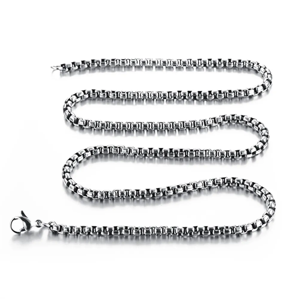 Цепочка из нержавеющей стали высокого качества ожерелье серебристого цвета в