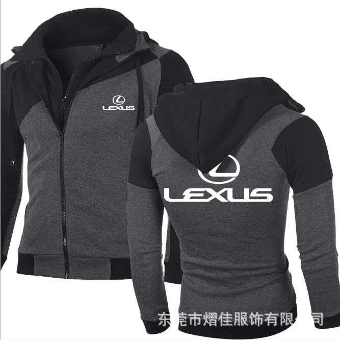 

NEW Men LEXUS Car Logo Sweatshirt Hoody Spring Autumn Fleece Cotton Zipper Hoodies Fashion HipHop COAT 019