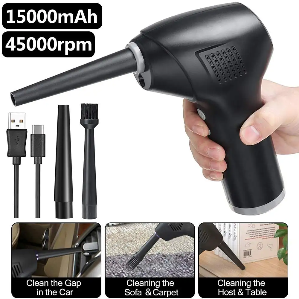 

45000RPM Cordless Air Duster Compressed Air Blower Cleaning Tool For Computer Laptop Keyboard Electronics Cleaning For Camera