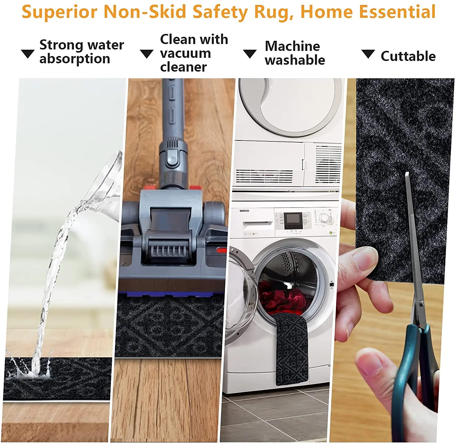 Противоскользящий дизайнерский защитный коврик для детей пожилых и собак