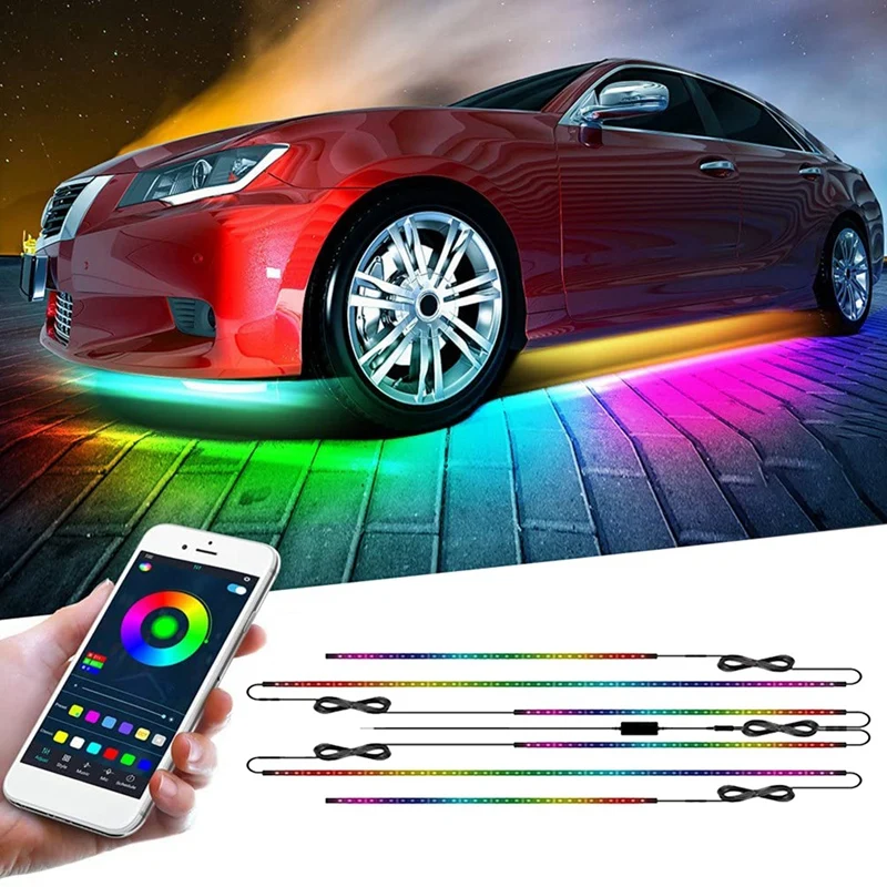 

Car Symphony Chassis Light Voice Control APP Colorful Streaming Marquee Trim Light LED Atmosphere Light for SUV Truck