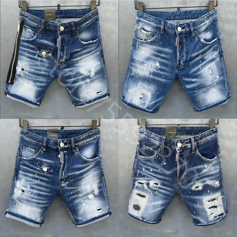 

Dsquared2 SS21 Новинка мужские эластичные короткие джинсы модные повседневные облегающие Высококачественные эластичные ковбойские мужские шорт...