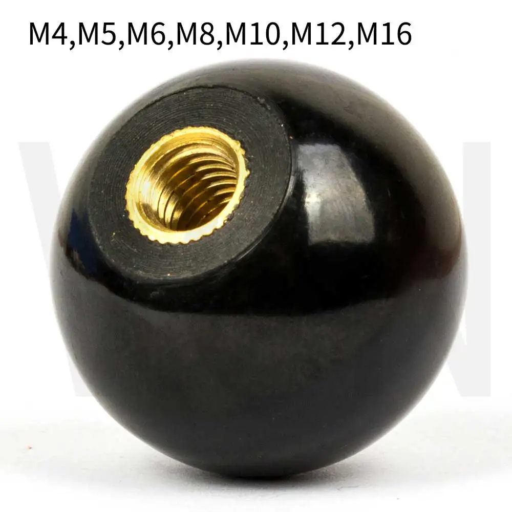 M4-M16 черные красные круглые шариковые резиновые ручки бакелитовая Рычажная ручка