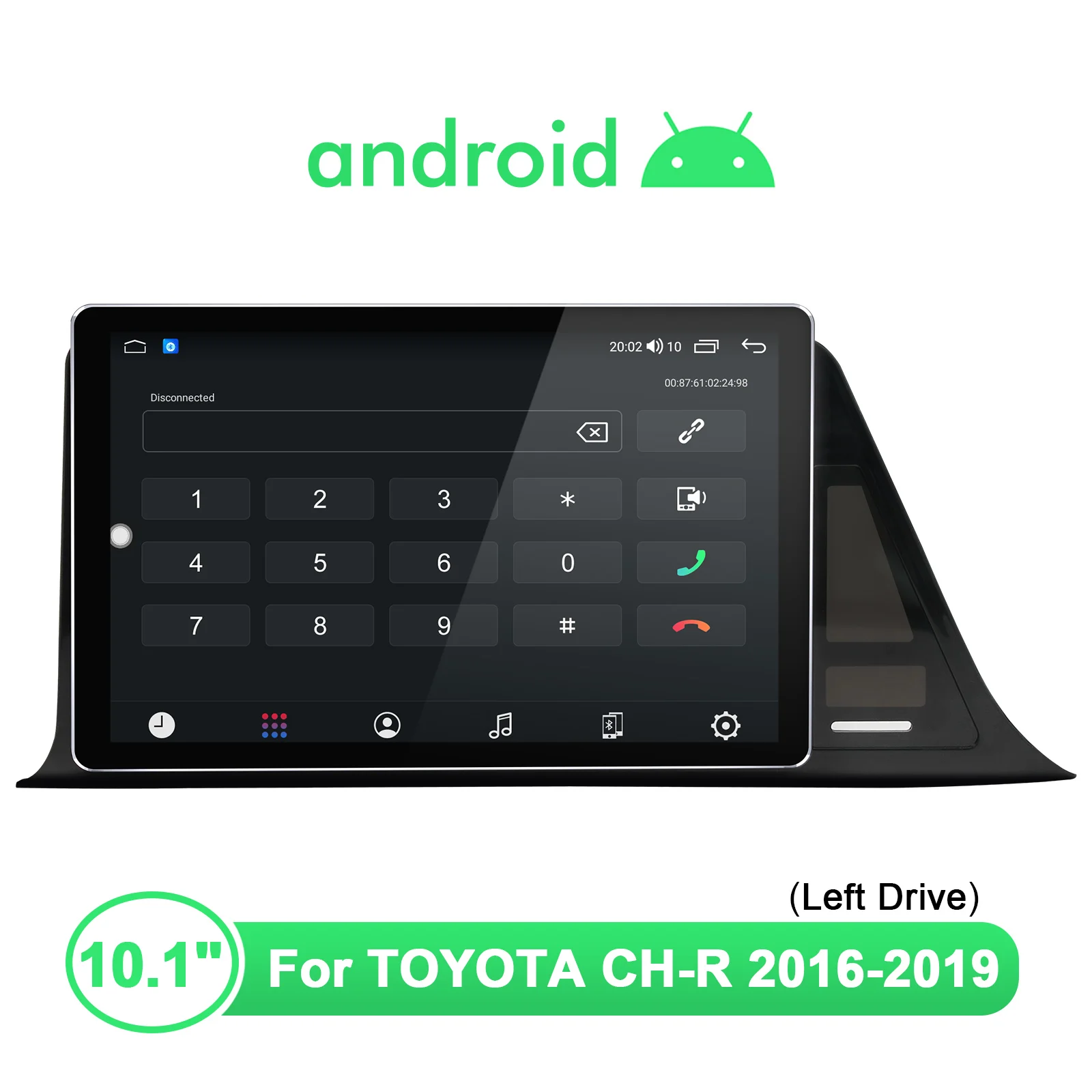 Joying 10 1 дюймовый центральный мультимедийный din для 2016-2019 Toyota CH-R Android автомобильный