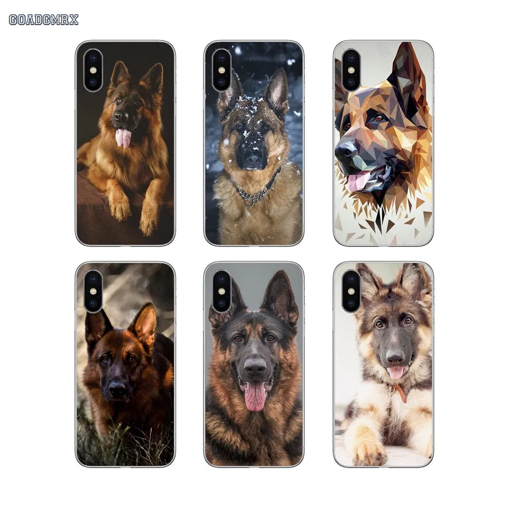 Силиконовые чехлы из ТПУ с изображением Пособия по немецкому языку овчарки