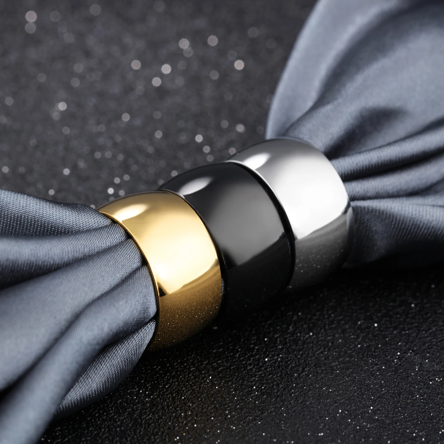 

OPK 11mm 316L Stainless Steel Men Rings Gold Steel Classic Engagement Jewelry For Male Wedding Bands Free Engrave 318