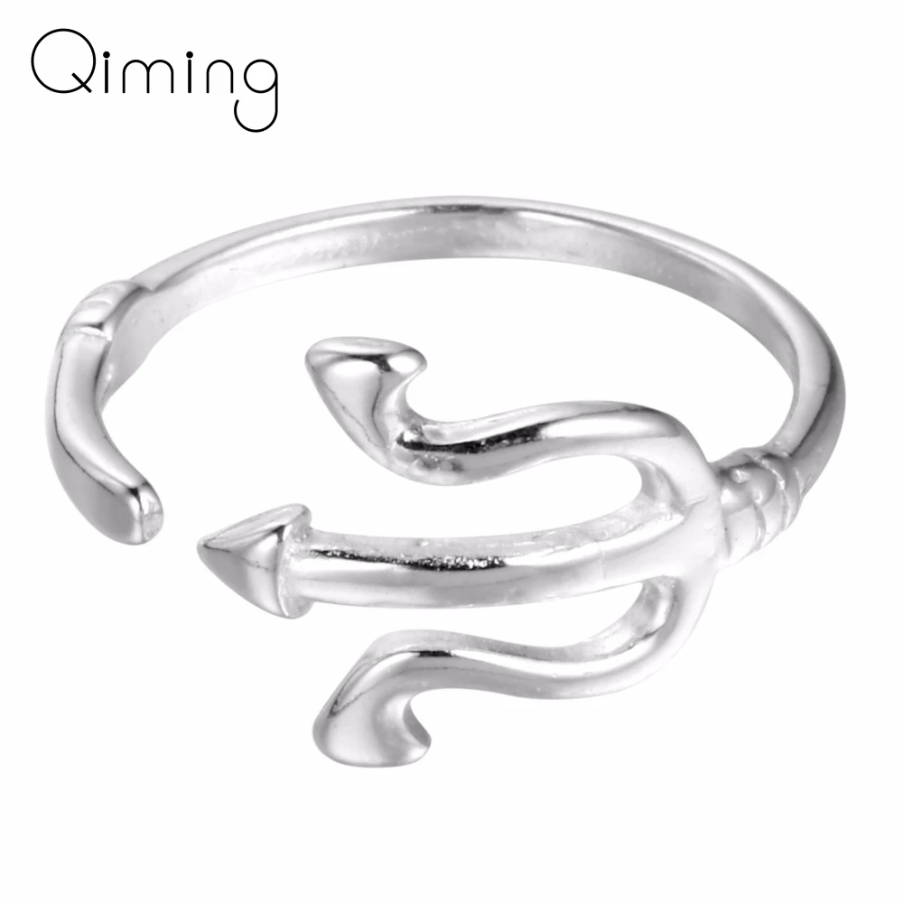 Винтажные кольца с якорем ручной работы для мужчин и женщин открытый