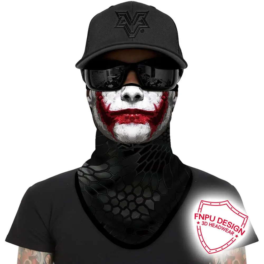 3D перфорирующая маска для лица бандана с Веном наружная велосипедная на шею