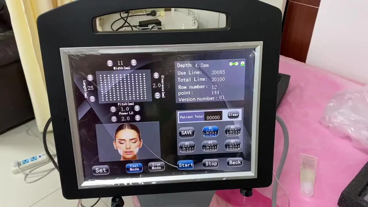 

Ультразвуковое оборудование для похудения лица с 5 картриджами vmax 4D HIFU