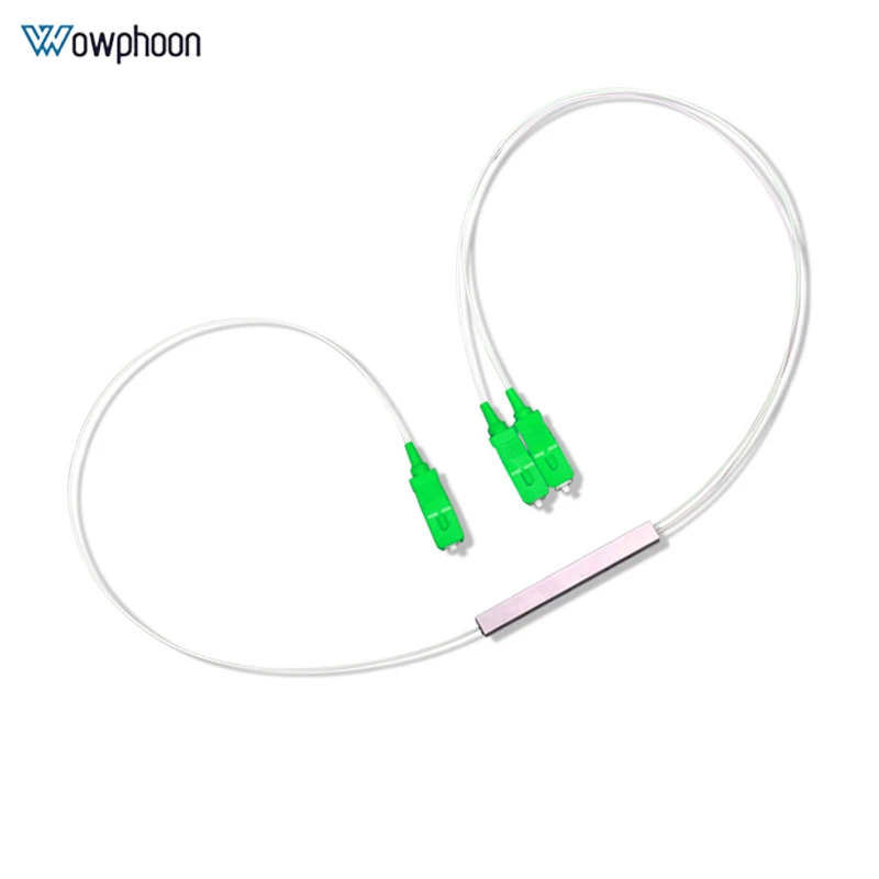 10PCS sc apc 2 ways gpon fiber optic cable splitter 1X2 Mini steel tube optical plc splitter