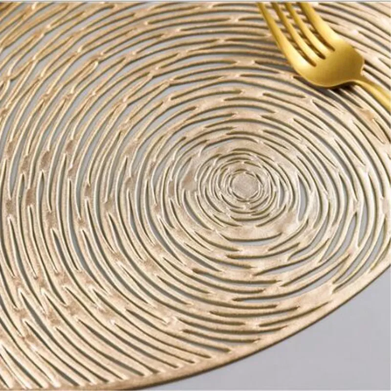 Круглая подстилка из ПВХ полые коврики для обеденного стола термостойкие