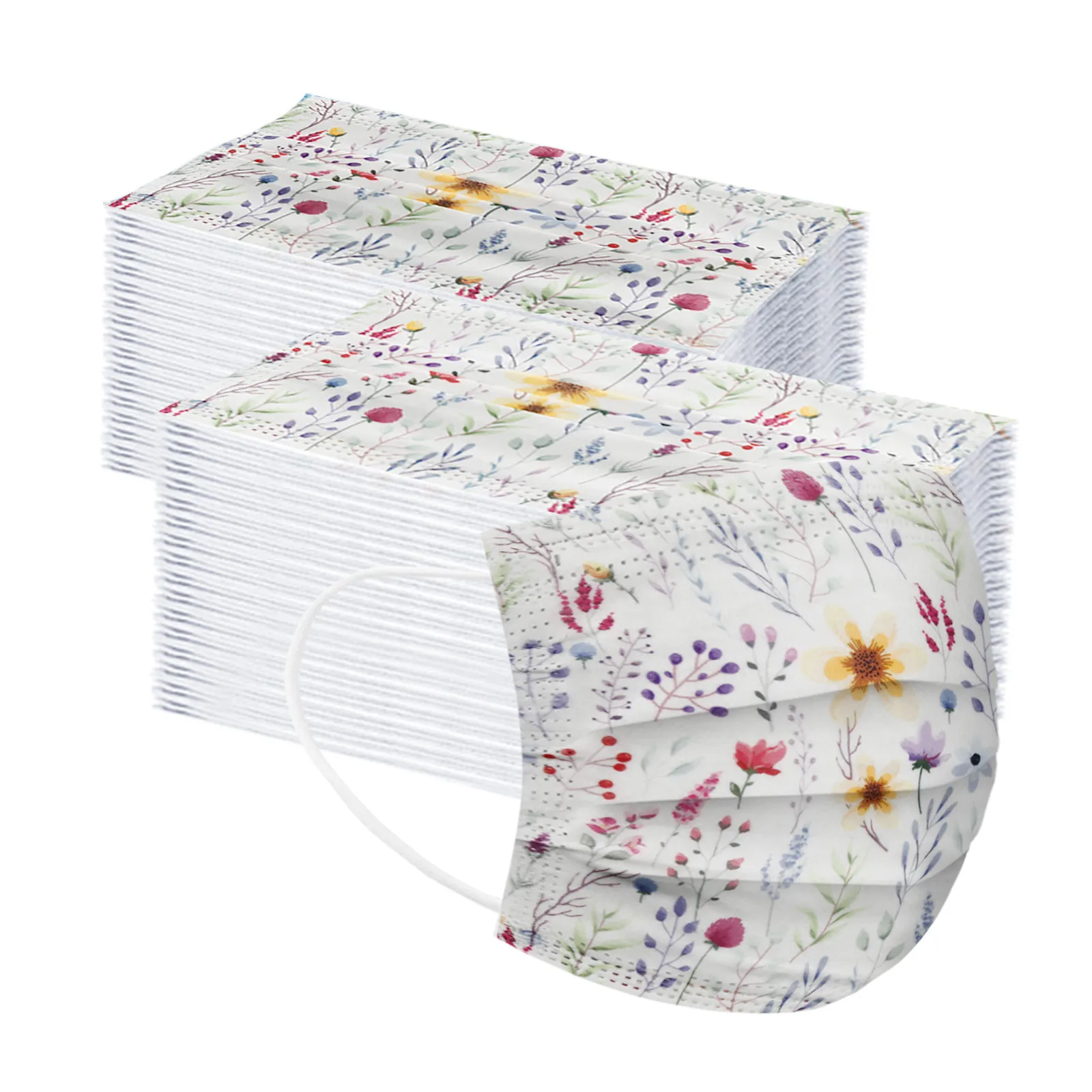 Маска для лица с трехслойным ушным крючком Нетканая защитная маска леопардовым