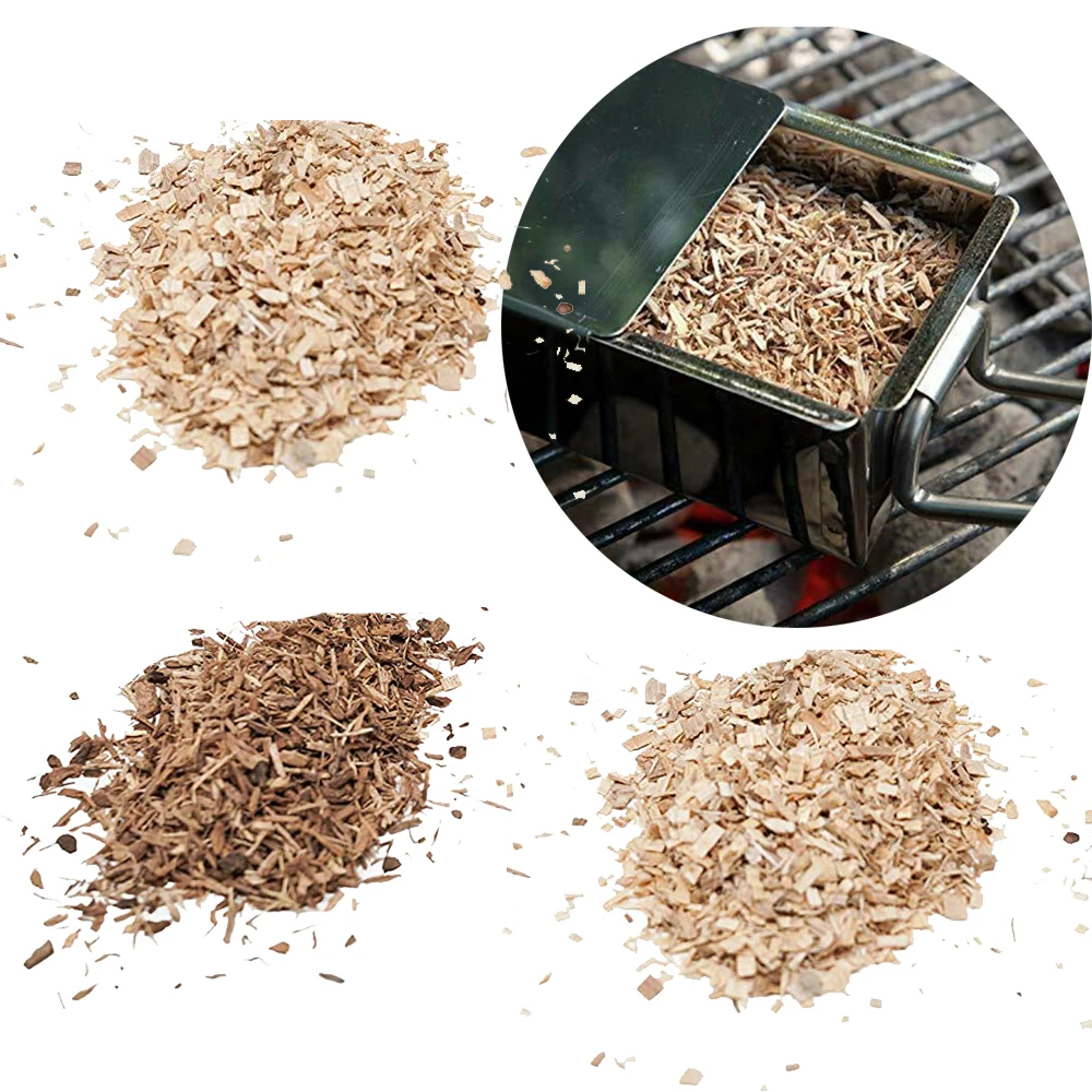 BBQ Wood Chips for Smoker Apple Pear Cherry Pecan 0.5cm Natu
