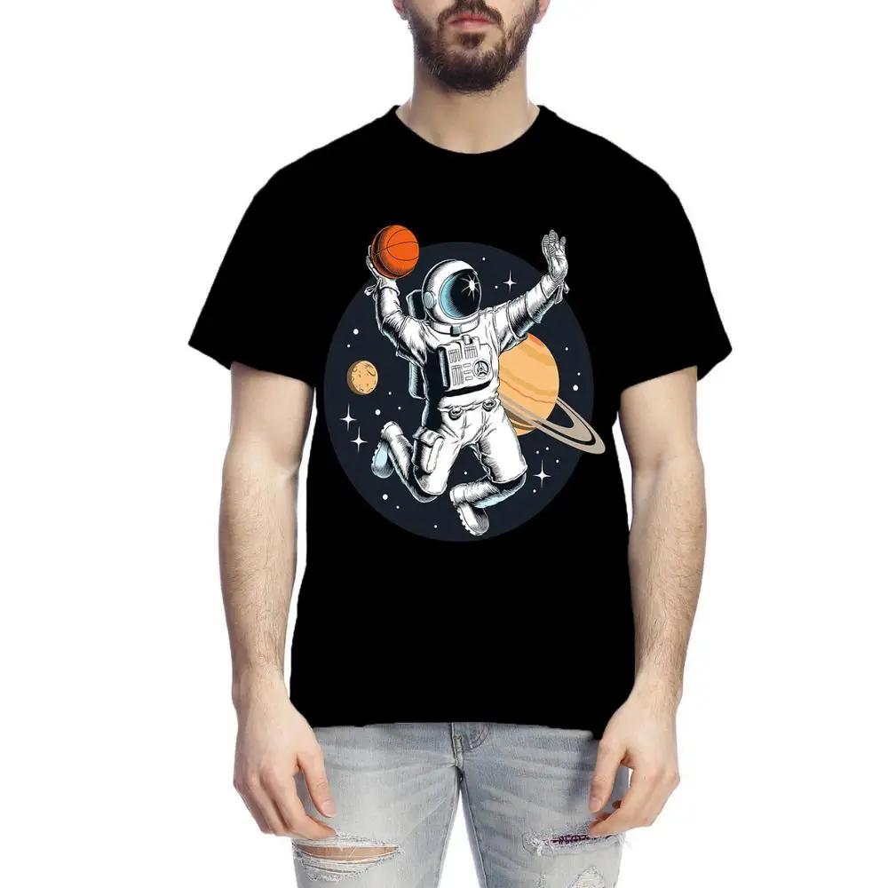 

Funny Astronaut Printed T Shirts Men's Couple Tee Shirts Tops Plus Size Streetwear Slim Loose Fit Summer Anime Short Tshirt 2020