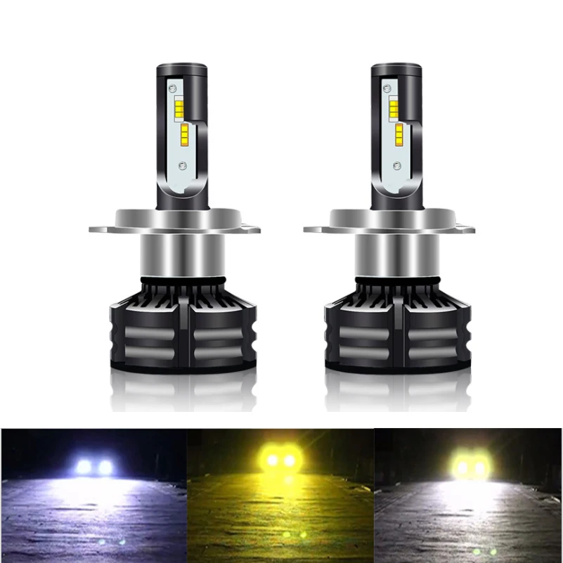 2 шт. Автомобильные светодиодные лампы Canbus H7 LED H4 светодиодный H11 3000K 4300K 6000K H1 D1S D2S D3S