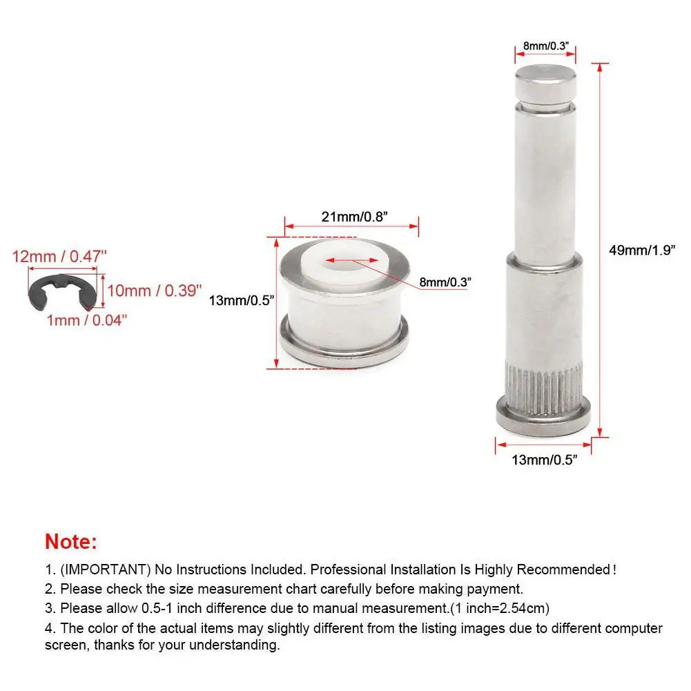 

Front Car Door Hinge Pin Roller Repair Kit for 2007-2011 GMC C&K Series