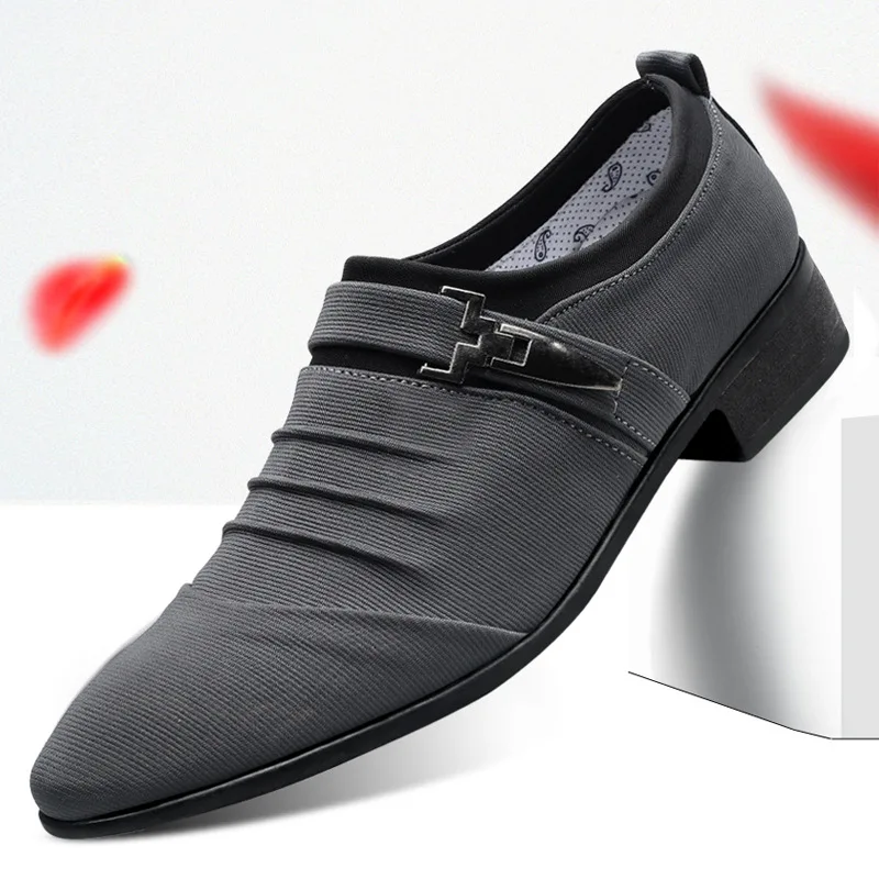 

Wedding Shoes For Men Pointed Classic Shoes Men Dress Loafers Canvas Mens Dress Shoes Schoenen Heren Zapatos Elegantes Hombre