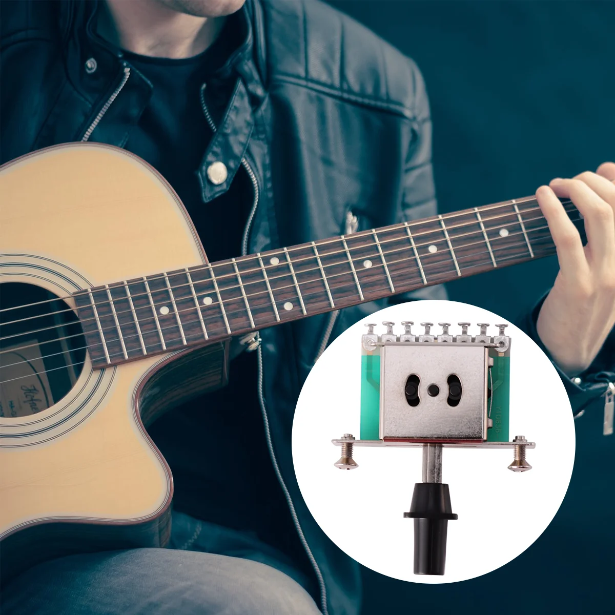 

5pcs Guitar 3 Way Pickup Selector Switch with Knob for Electric Guitar Parts Accessories (Black and Silver)