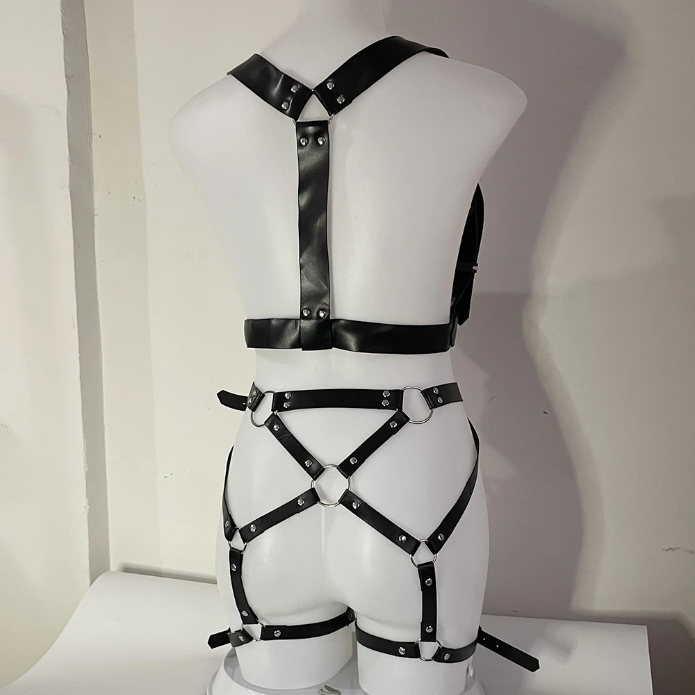 Женская кожаная искусственная кожа ремень для бондажа БДСМ подтяжки эротическая