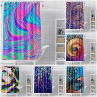 waterproof fabric shower curtain abstract marble pattern luxury bath curtains for bathroom decor with hooks
