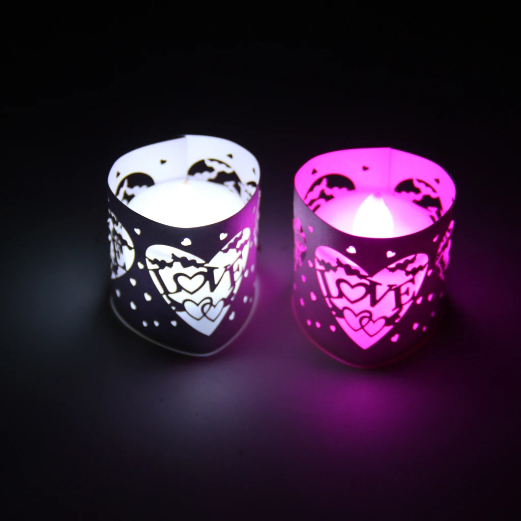 Упаковка 6 полых бумажных подсвечников|Подсвечники| |