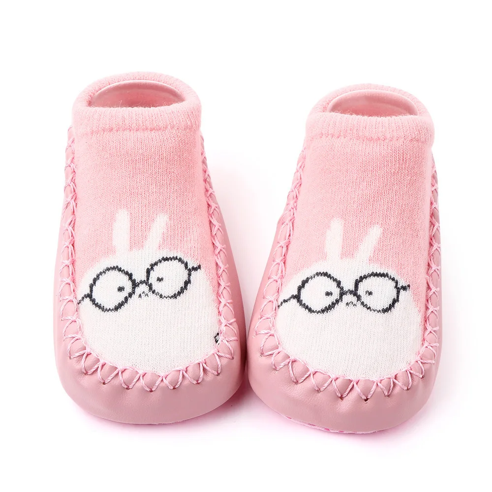 Обувь для маленьких мальчиков и девочек Мягкие носки новорожденных Хлопковые
