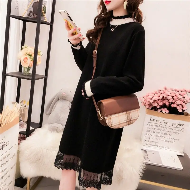 Женский однотонный пуловер 2021 свитер с длинными рукавами Повседневная узкая