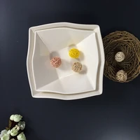 imitation ceramic square plate deep soup plate octagonal plate dinner plate a5 melamine white imitation porcelain tableware